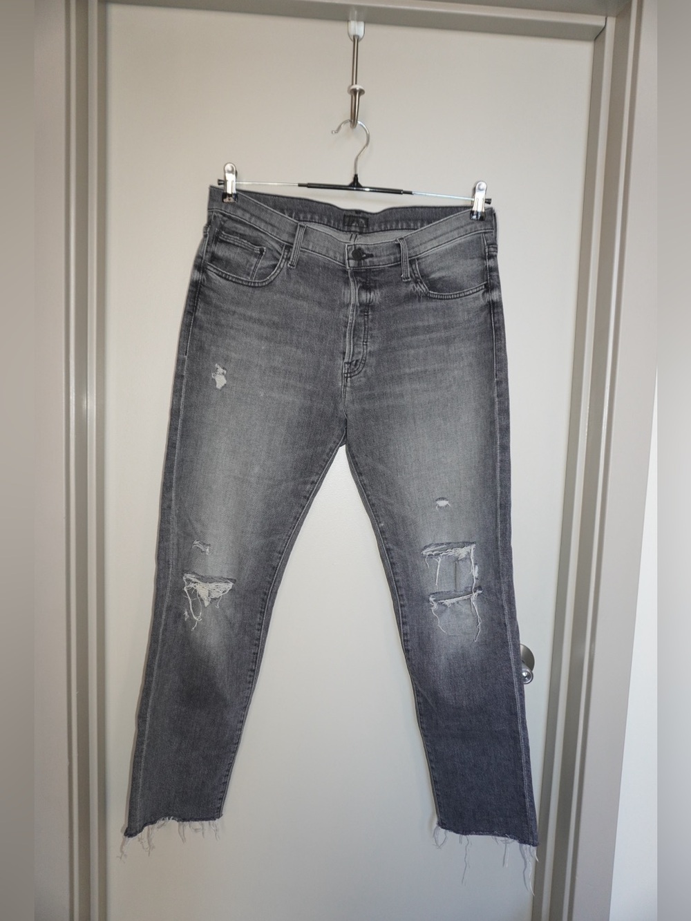 Mother Denim The Scrapper Cuff Ankle Fray Jeans